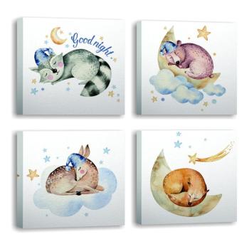 Kép szett 4 db-os 30x30 cm Good Night – Wallity kép