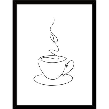 Keretezett poszter 30x40 cm Linear Coffee – Styler kép