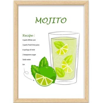 Keretezett poszter 40x55 cm Mojito – Wallity kép