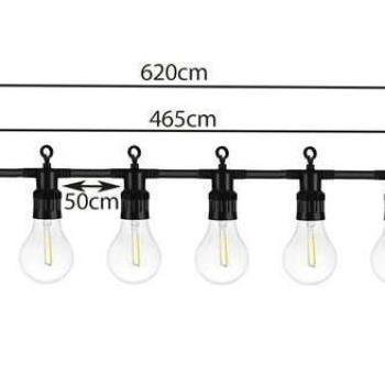 Kerti fényfüzér, 5m 24V kép