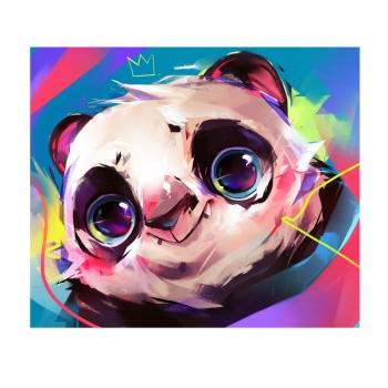 Kézműves strasszkő/gyémánt kirakó készlet sablonnal és strasszkövekkel - panda - 40 x 50 cm (BBR) kép