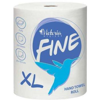 Kéztörlő, tekercses, 2 rétegű, 350 lap, VICTORIA HYGIENE, &quot;Fine XL&quot; kép