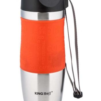 Kinghoff utazó bögre 380ml - narancssárga / inox (KH-4176O) kép