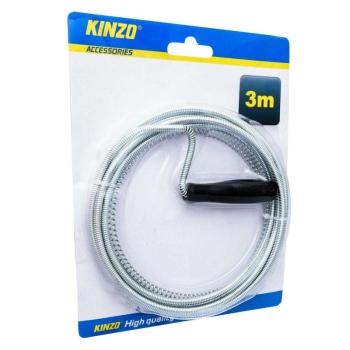 Kinzo Powertools 97496 Lefolyó duguláselhárító spirál, 3m, Átmérő... kép