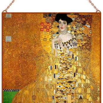 Klimt - Adele Bloch portréja üvegkép kép