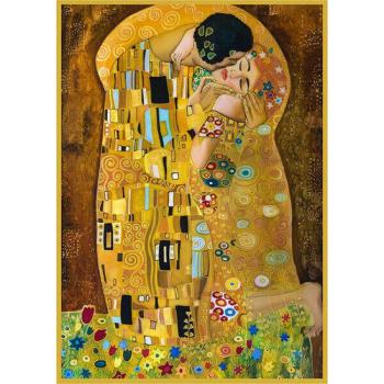 Klimt asztalterítő 130x130 cm - The Kiss kép