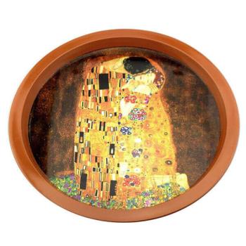 Klimt fémtálca - kerek - 32 cm kép