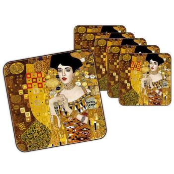 Klimt parafa poháralátét 6 darabos - Adele Bloch kép