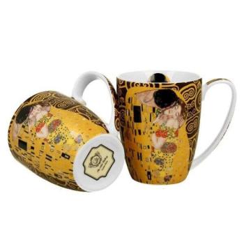 Klimt porcelán bögre szett - 2 darabos 350 ml - A csók/Életfa kép