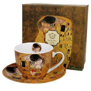 Klimt porcelán csésze aljjal - 280 ml - The Kiss kép