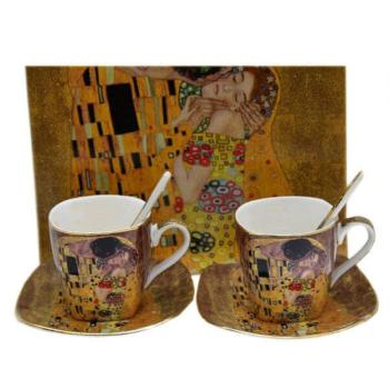 Klimt porcelán espressós csésze aljjal - 2 személyes - kanál nélk... kép