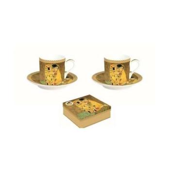 Klimt porcelán espressós kávéscsésze aljjal 75 ml - 2 személyes k... kép