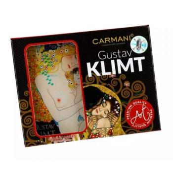 Klimt üveg poháralátét díszdobozban - Anya gyermekével - 10,5x10,5 cm kép