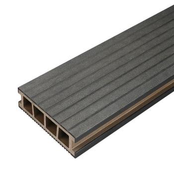 Kompozit teraszburkolat szálcsiszolt Bergdeck fekete 2400x150x25mm kép