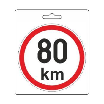 Korlátozott sebességű matrica  80 km/h (110 mm) kép