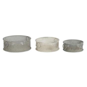 Kosár készlet DKD Home Decor 43 x 42 x 17 cm Fém Alumínium Vintage kép