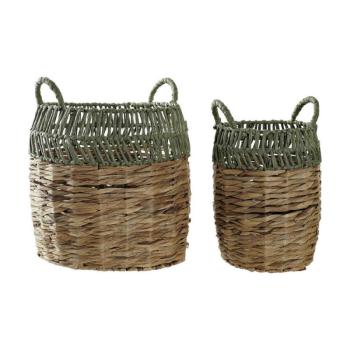 Kosár készlet DKD Home Decor Rattan (33 x 33 x 40 cm) kép