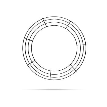Kreatív koszorúalap - fém - 20 cm kép