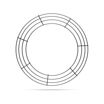 Kreatív koszorúalap - fém - 35 cm kép