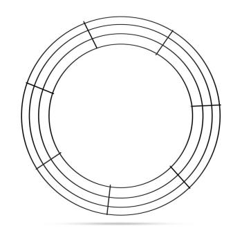 Kreatív koszorúalap - fém - 45 cm kép