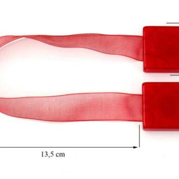 Különleges függönyelkötő mágnes 16 Piros kép