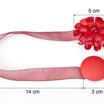 Különleges függönyelkötő mágnes 24 Piros kép