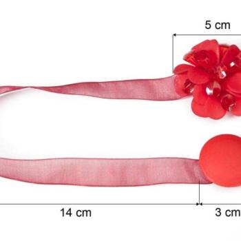 Különleges függönyelkötő mágnes 27 Piros kép