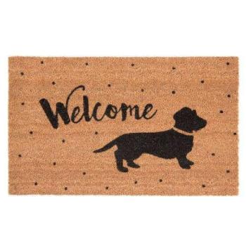 Lábtörlő 75x45cm, kókusz-PVC, kutyás &quot; Welcome&quot; kép