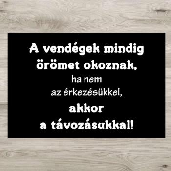 Lábtörlő - A vendégek mindig örömet okoznak kép