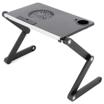 Laptopasztal DIVERO® Szürke + USB ventilátor kép