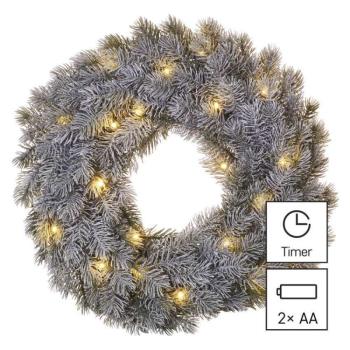 LED dekoráció – adventi koszorú, 40 cm, 2x AA, beltéri, meleg feh... kép