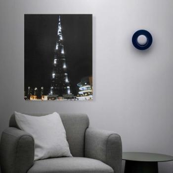 LED-es fali hangulatkép - &quot;Burj Khalifa&quot; - 2 x AA, 38 x 48 cm kép