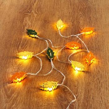 LED-es fényfüzér Őszi levelek kép
