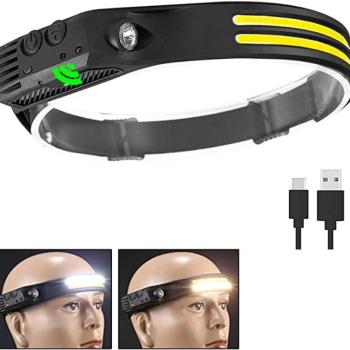 LED fejlámpa, USB töltéssel kép