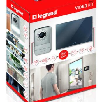 LEGRAND BITICINO VIDEÓ KAPUTELEFON 7&quot;-S FEKETE TÜKÖR HATÁS 369220... kép