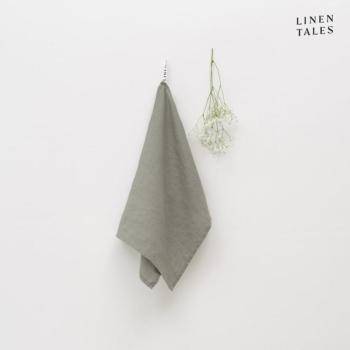 Len konyharuha 45x65 cm Khaki – Linen Tales kép