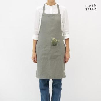 Len kötény Khaki – Linen Tales kép