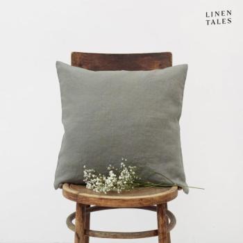 Len párnahuzat 40x40 cm Khaki – Linen Tales kép