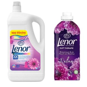 Lenor AMETHYST COLOR Gel folyékony Mosószer 100 mosás 5l + Öblítő... kép