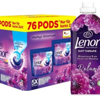 Lenor AMETHYST Készlet Mosókapszula 76 mosás + Öblítő koncentrátu... kép