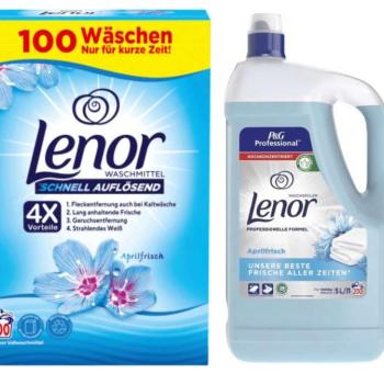 Lenor APRILFRISCH Universal mosópor 100 mosás 6 kg + Öblítő 200 m... kép