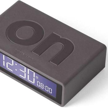 Lexon Flip+ LCD Alarm Clock Rubber Dark Szürke LR150G3 kép