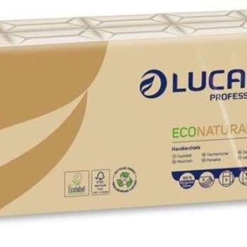 Lucart Eco Natural papír zsebkendő, 4 rétegű 10x9db barna (843166) kép