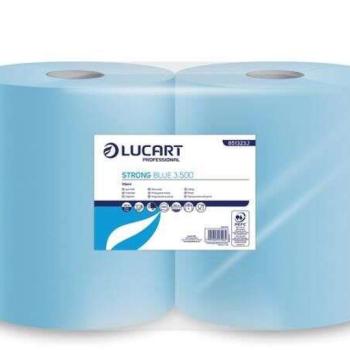 Lucart Strong Blue 3500 törlőkendő, tekercses 3 rétegű kék (851323) kép