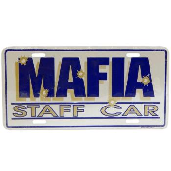 MAFIA STAFF CAR &#039;dombornyomott rendszámtábla 30 x 15 kép