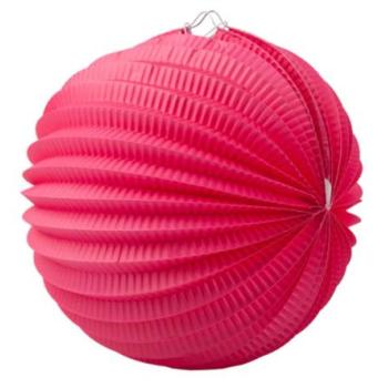 Magenta kerek lampion - 22 cm kép