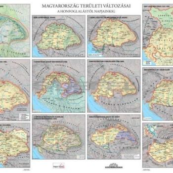 Magyarország területi változásai / Magyar királyok óriásposzter kép