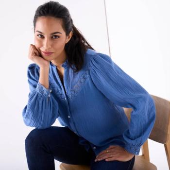Makramé mintás, leggings blúz kép