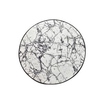 Marble Circle fekete-fehér fürdőszobai kilépő, ø 100 cm - Foutastic kép