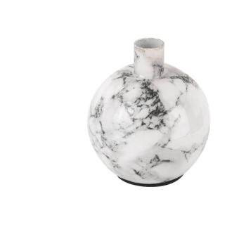 Marble fehér-fekete vas gyertyatartó, magasság 10 cm - PT LIVING kép